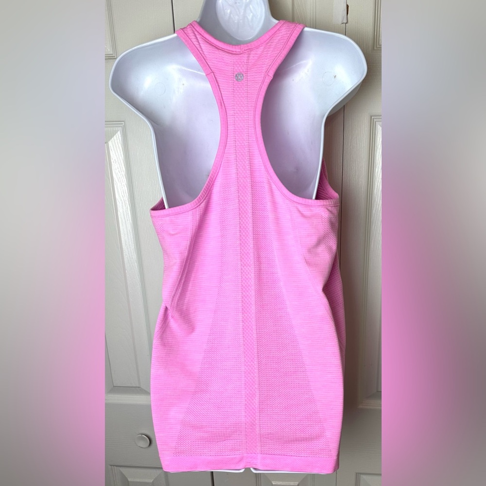 Lot 2 LULULEMON Swiftly Tech Racerback Tank Tops Pink Raspberry Glo Light White - Picture 8 of 16